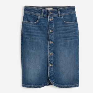 Madewell Blue Denim Midi Skirt